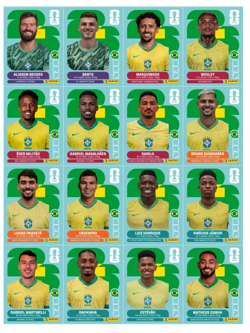 Figurinhas Brasil Copa 2026